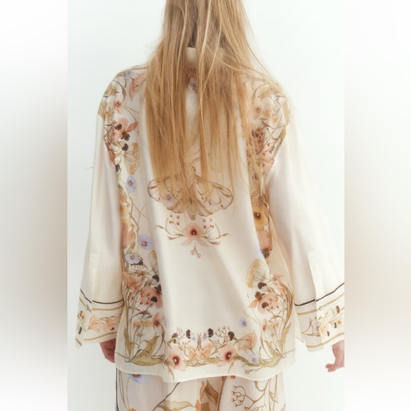 NWT H&M FLORAL-MOTIF SHIRT - Picture 7 of 9